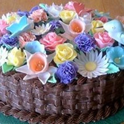 Торт Цветок из мастики