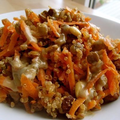 Салат из чечевицы с морковью