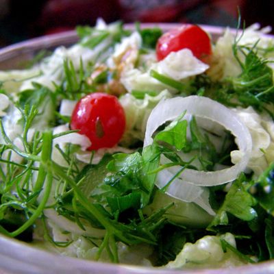 Изумительный легкий овощной салатик за 5 минут