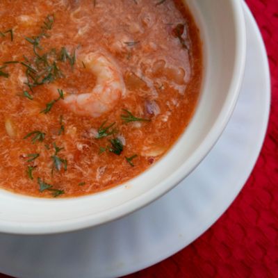 Томатный суп с морепродуктами ресторанное блюдо за 15 минут