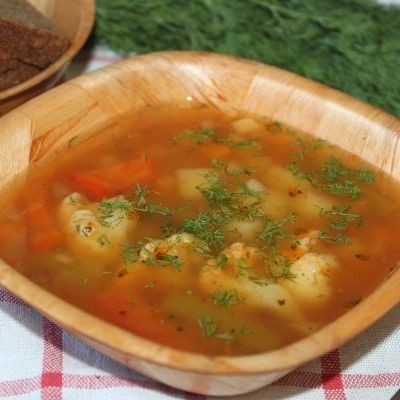 Острый суп с овощами