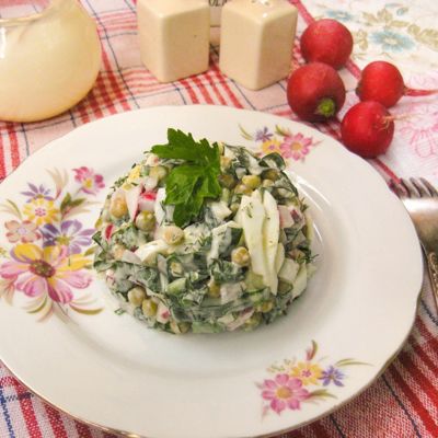 Овощной салат с щавелем