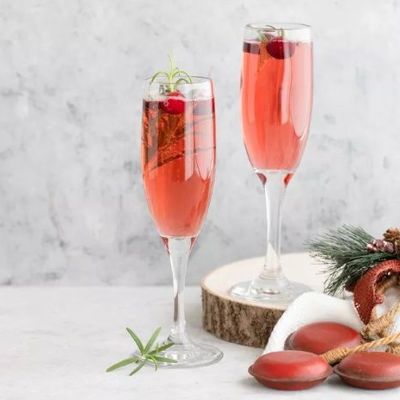 Рождественская мимоза - праздничный алкогольный коктейль