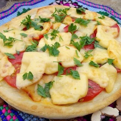 Пицца с маринованными шампиньонами рецепт