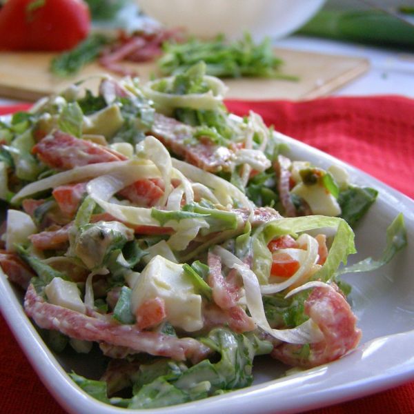 2019 год - Салат с фасолью и копченой курицей шампиньонами 2019 год
