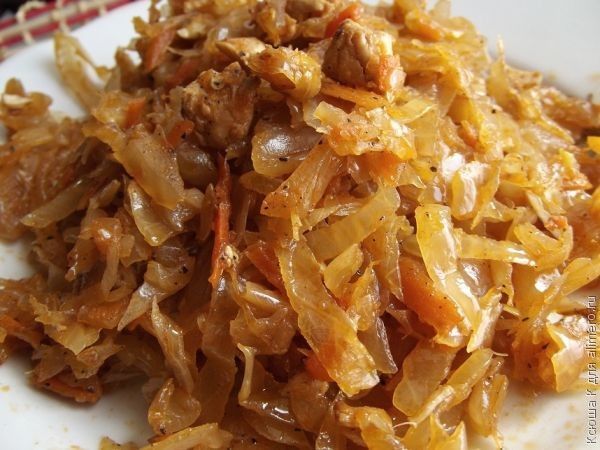 Квашеная капуста тушеная с фаршем рецепт пошагово