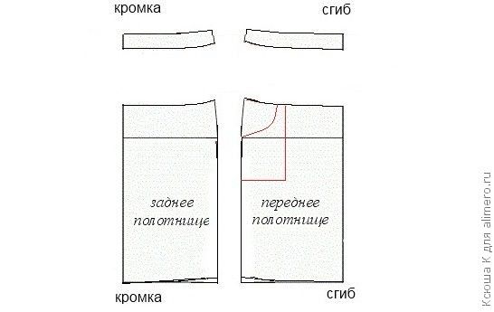 Выкройка юбки с боковыми карманами Выкройка юбки с боковыми карманами