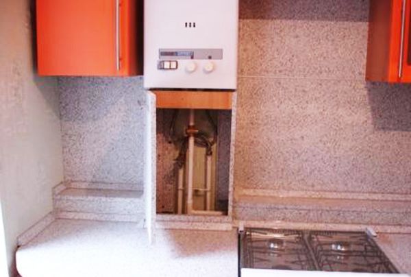 Дизайн газовой трубы на кухне Дизайн газовой трубы на кухне