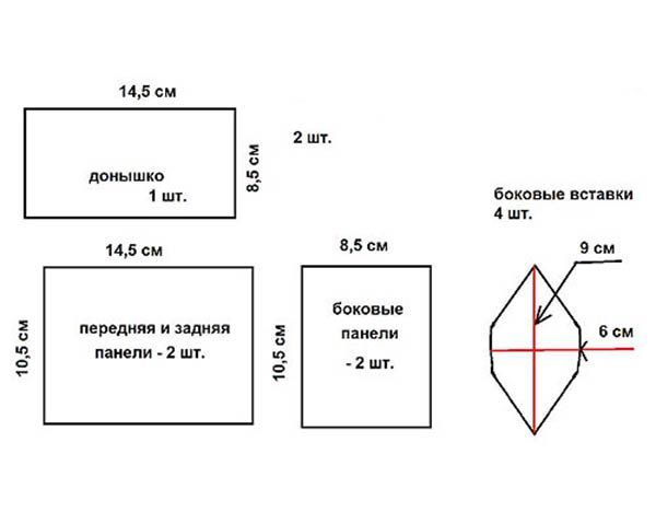 Схема шкатулок из открытки Схема шкатулок из открытки