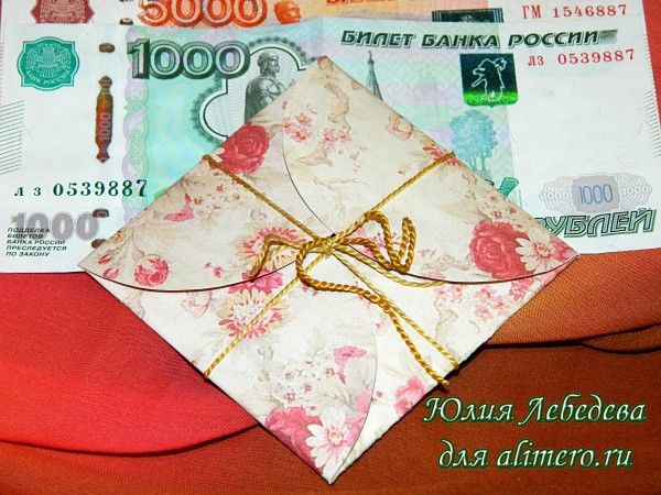 Открытка для денег Открытка для денег