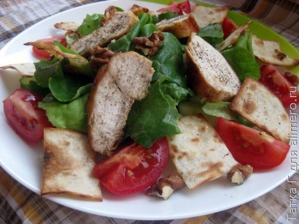 Салат с чипсами из лаваша рецепт