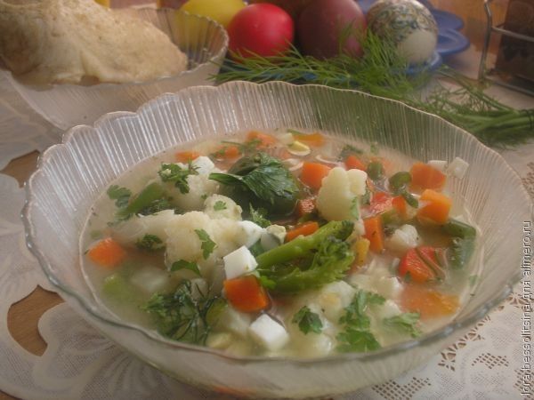 Суп с окорочками и овощами