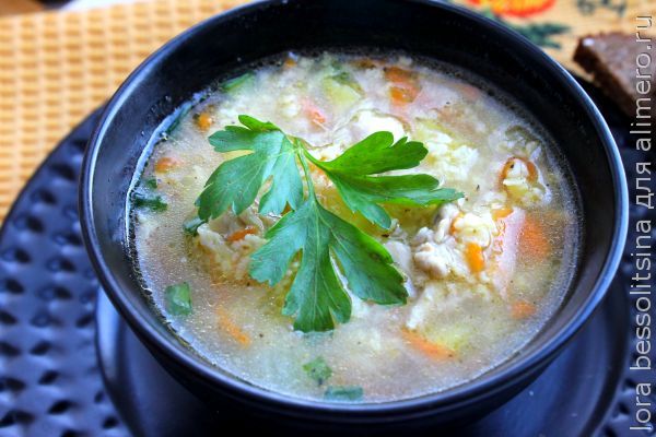 что приготовить из окорочков - суп с пшеном