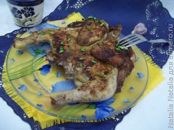 Готовим цыпленка табака на сковороде – оригинальный рецепт грузинской кухни