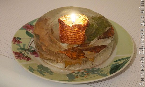 Ледяной подсвечник своими руками Ледяной подсвечник своими руками
