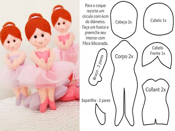 Выкройка куколок из фетра Выкройка куколок из фетра