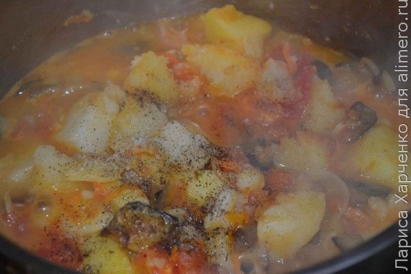 Картофель с овощами рецепт пошагово