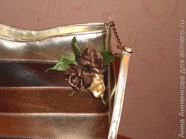 Роза из атласных лент Роза из атласных лент