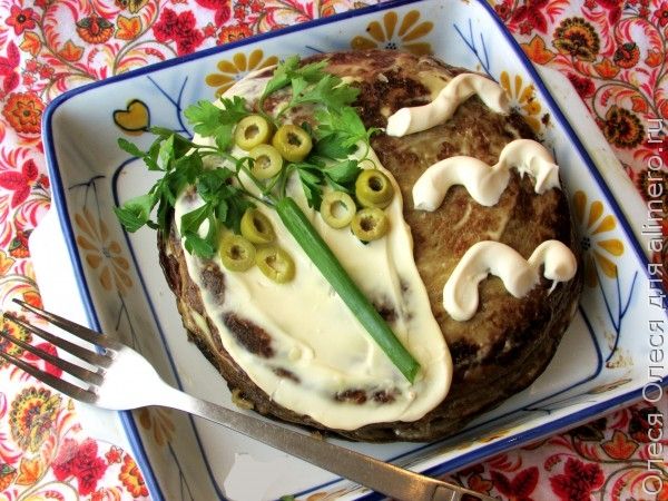 Печеночный торт «Улыбка негра под пальмой»