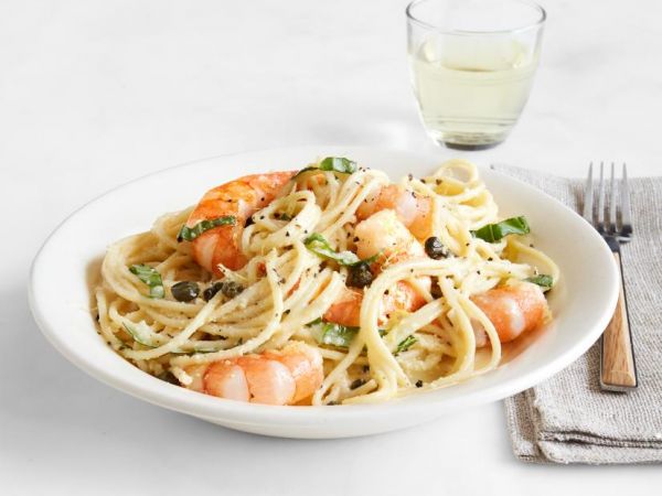 Готовим вкусный итальянский ужин - спагетти с креветками и лимоном
