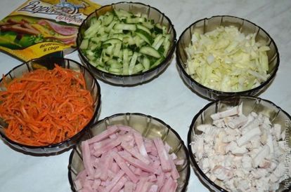 Оригинальный салат «горками» – пошаговый рецепт и 2 варианта подачи! | Вкусные рецепты | Дзен
