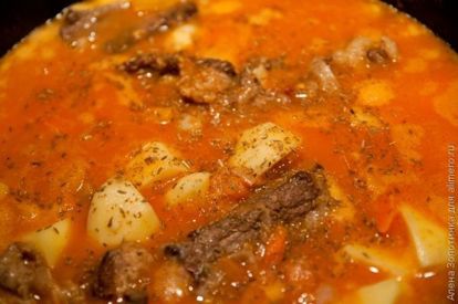 Соус из мяса с картофелем (суп кавардак, жаркоп)