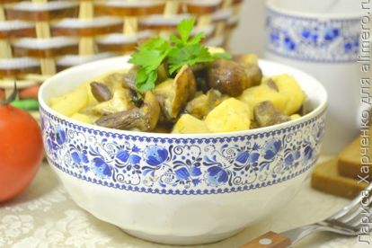 Рецепт: Жаркое из кролика с грибами - приготовление и секреты вкусного блюда