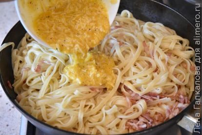 Рецепт паста Карбонара (spaghetti alla carbonara), пошагово, с фото.