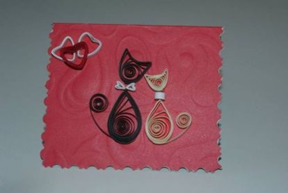 И хоть День Святого Валентина позади, можно просто так удивить своего любимого милой открыткой с двумя кисками.