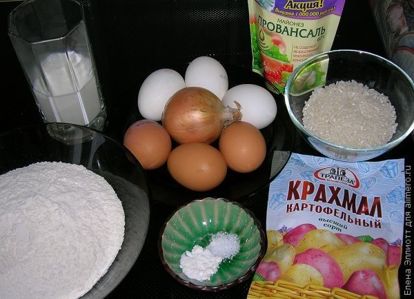 Пирог с рисом и яйцом