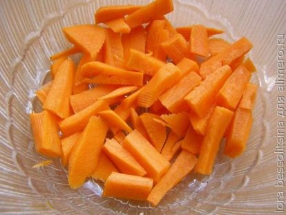 диетический гарнир с грудкой, морковь