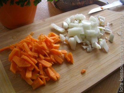 суп диетический, лук и морковь