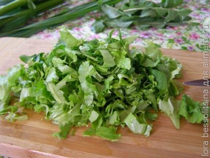 салат вкусная весна, листья салата