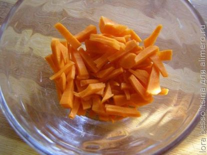 грибной суп с макаронами, морковь