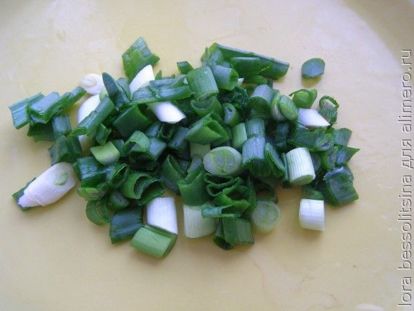 салат великопостный, лук зеленый