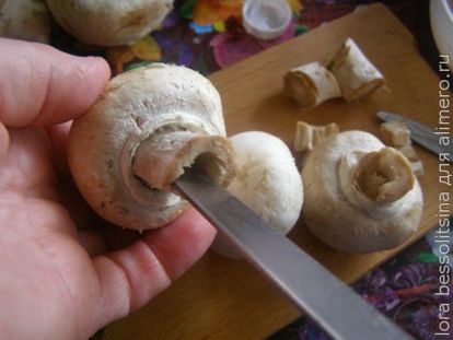 шашлык из шампиньонов, грибы