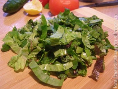 салат очищающий, шпинат и лист салата