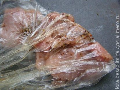 свинина с чипсами, в маринаде