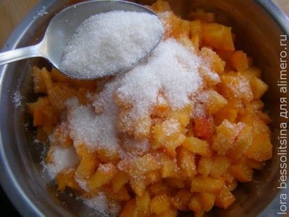 абрикосовое варенье, с сахаром