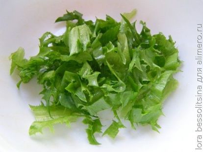 салат с сельдереем, листья салата