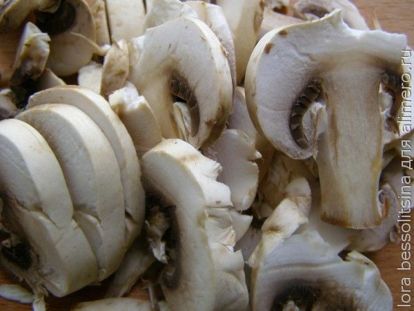 макароны с сельдереем, грибы