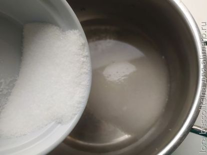сахар с водой