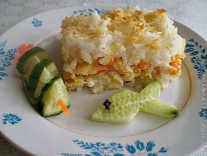 Запеканка с рисом и кабачками – кулинарный рецепт