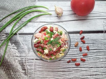 Салат из помидор и красной фасоли - пошаговый рецепт с фото на Готовим дома