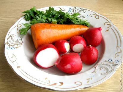 Закуска из редиса и моркови — рецепт с фото пошагово