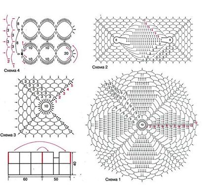 Заколки крючком схемы и описание