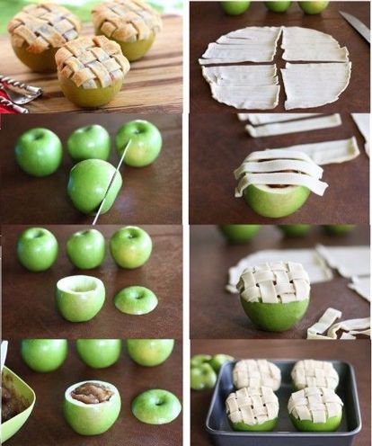 6. Как вам запеченные яблоки с карамелью под крышечкой из теста? Красиво и оригинально! Достойный десерт и максимум пользы.