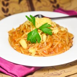 Макароны Болоньезе в сковороде