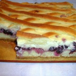 Дрожжевой пирог с ягодами "Зимнее танго"
