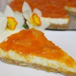 Творожно-апельсиновый  торт без выпечки
